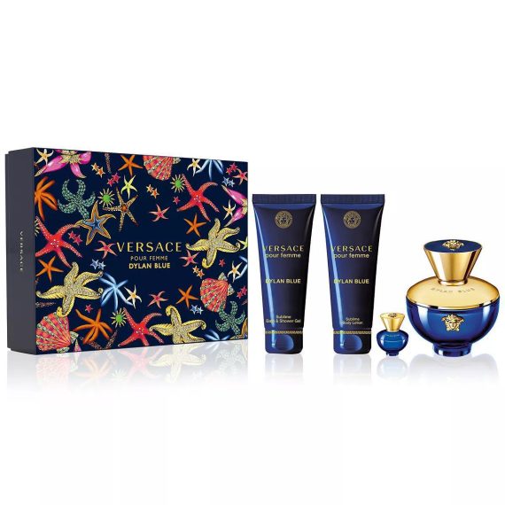 VERSACE DYLAN BLUE 3.4 EDP 4PC (WG)
